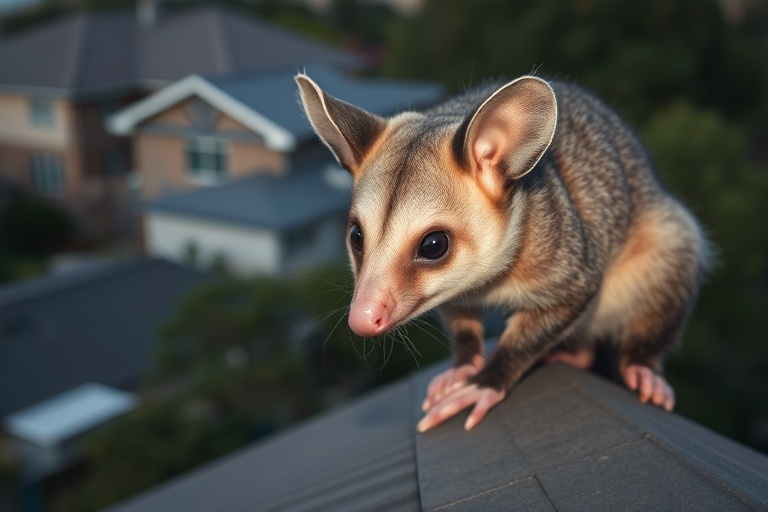 Possum in Bannockburn residential area